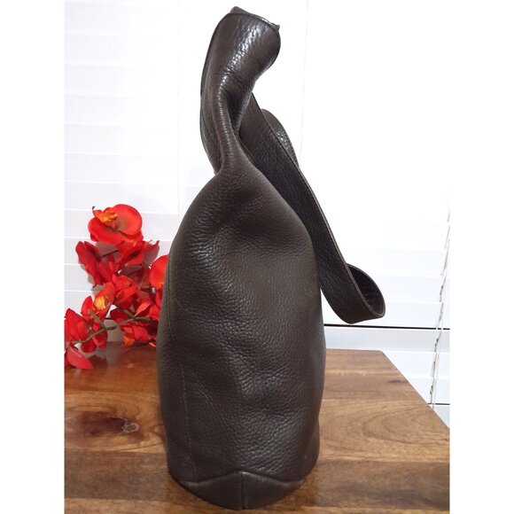 Y2k The Original The Sak Brown Pebble Leather Boho Bucket Bag - Picture 3 of 10